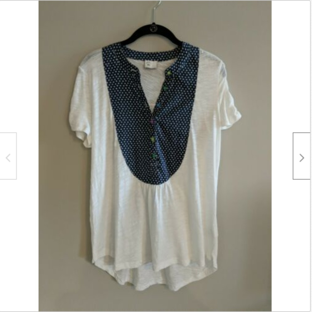 Anthropologie Postage Stamp Shirt Womens Size M